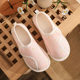 Summer and Autumn Moon Shoes Thin Soft Bottom Breathable Cotton Adjustable Postpartum Pregnant Women's Shoes July, August and September Heel Slippers