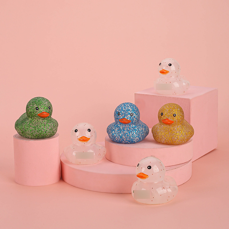 Vinyl Duck 8 Varieties of Colored Little Duck Kneading Toys Children's Educational Toys Water-playing Duck Floating Toys