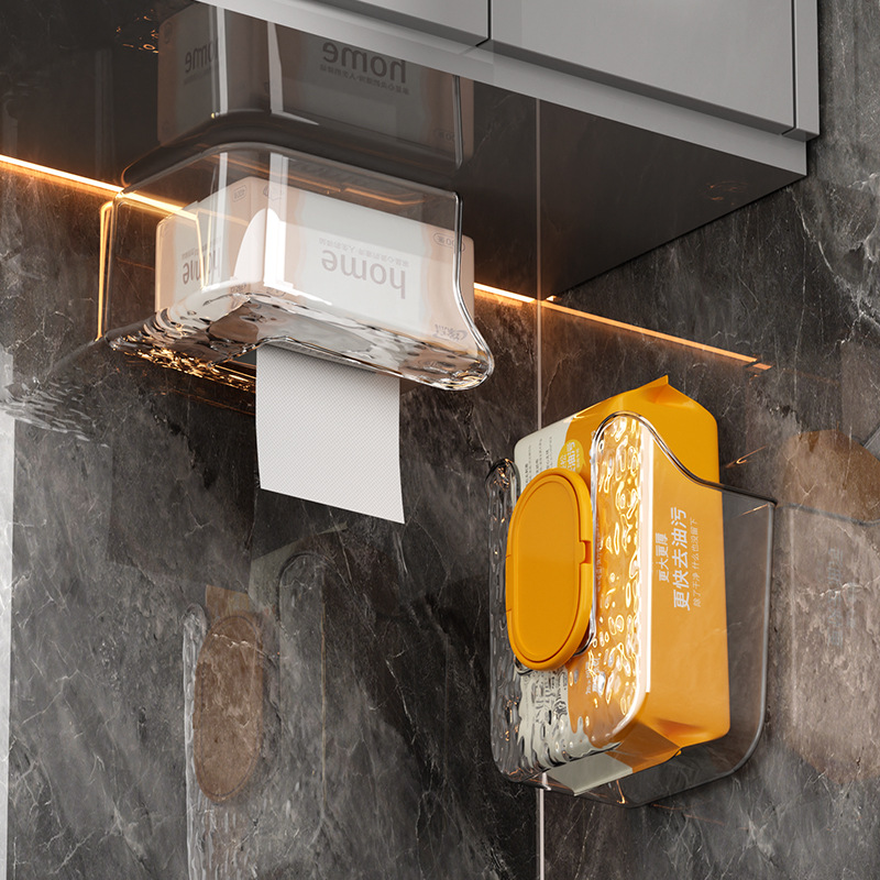 Wet wipes special storage tissue box wall-mounted face towel storage box toilet toilet kitchen hanging paper box