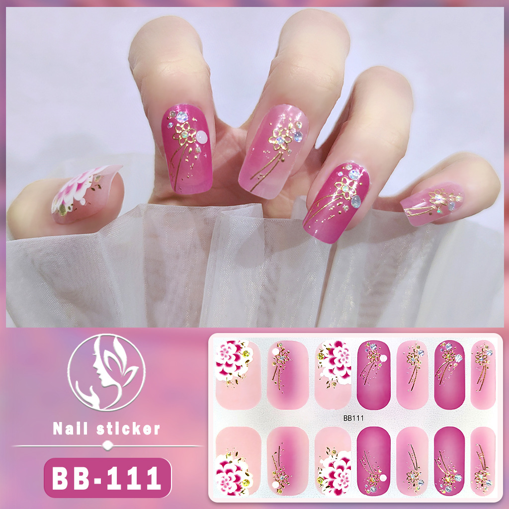 5D Nail Art Sticker Nail Sticker Touchable Stereo Nail Patch Crystal Nail Patch Small Fresh Free Baking Gel