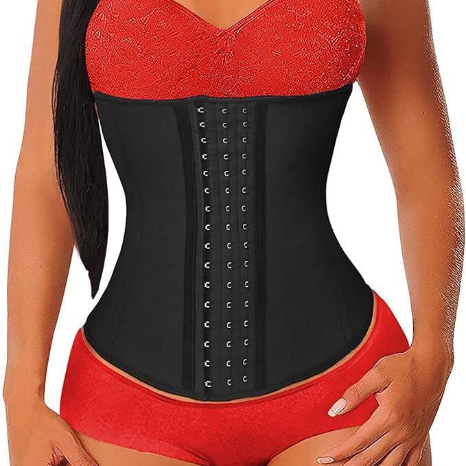 Cross-border Amazon supply rubber corset glossy Latex waist corset women's belly contracting binding belt Latex