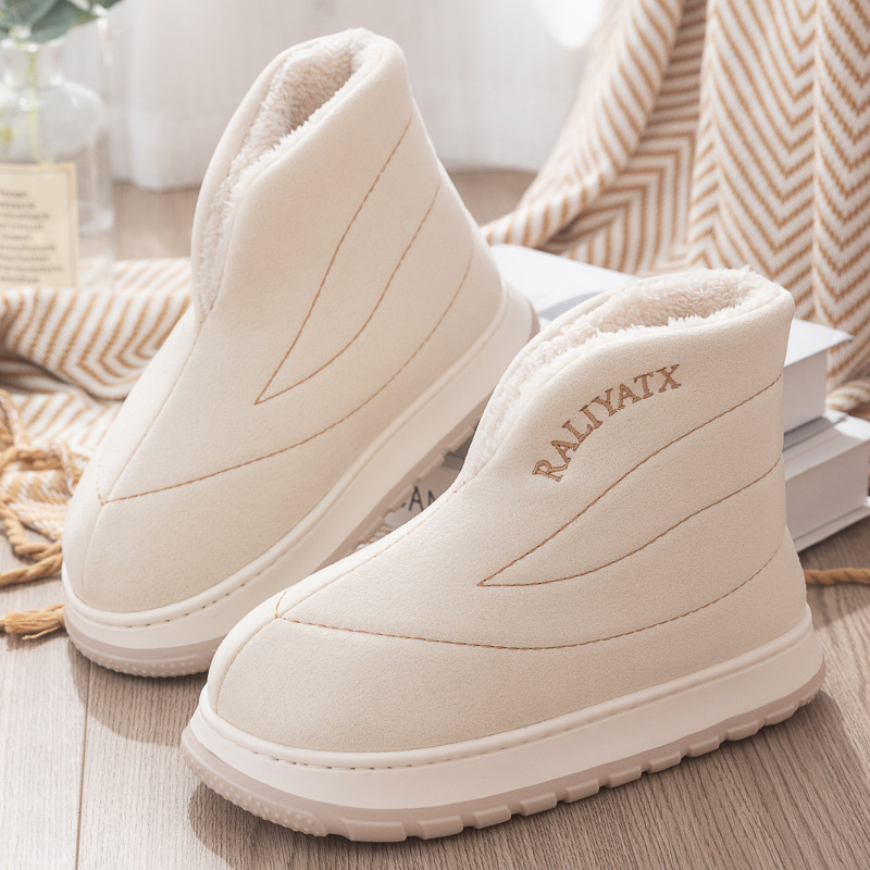 New winter couples high state cotton slippers women wear home indoor warm non-slip cotton shoes cotton boots wholesale