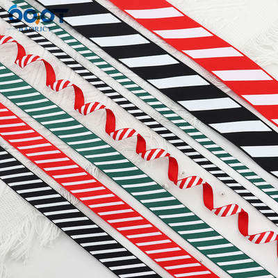 Christmas Oblique Stripe Thread Ribbon Ribbon Carnival Ribbon Gift Box Packaging Ribbon Holiday Scene Decoration