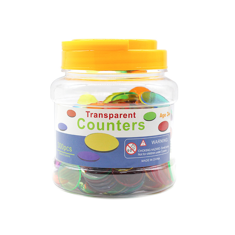 19mm Plastic Chip Piece Transparent Color Round Piece Game Coin Counting Coin Children's Teaching Aware 25mm Integral Coin Toy
