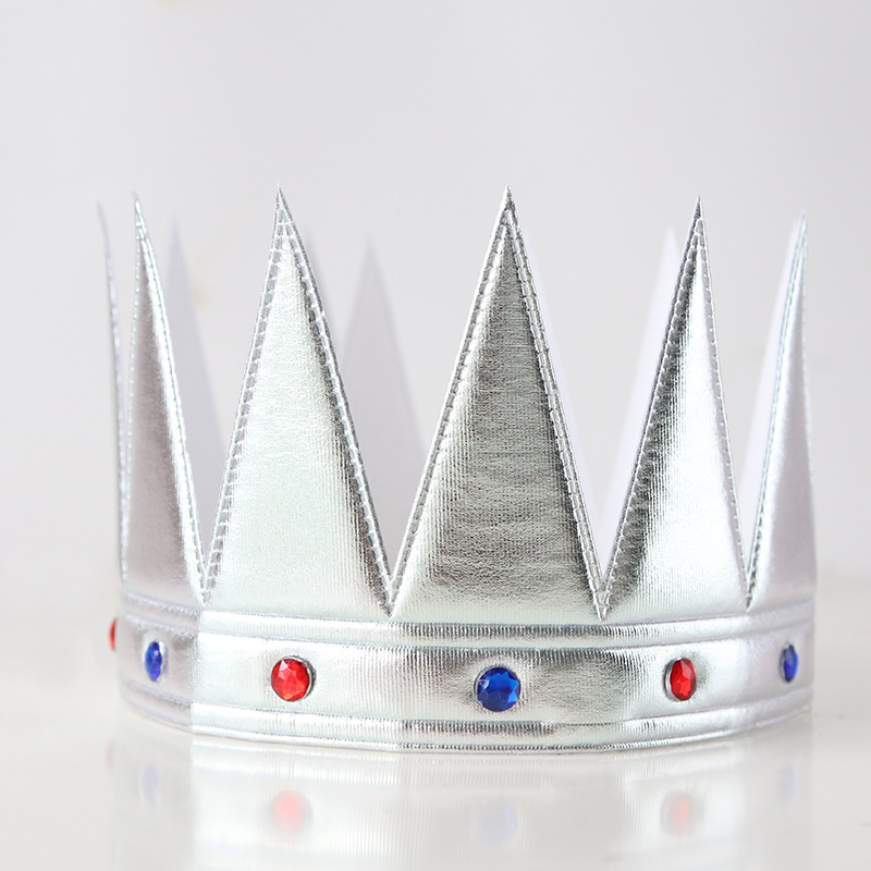 King Crown Halloween Children's Birthday Arrangement Props Golden Cloth Crown Hat Tiara Party Supplies Wholesale