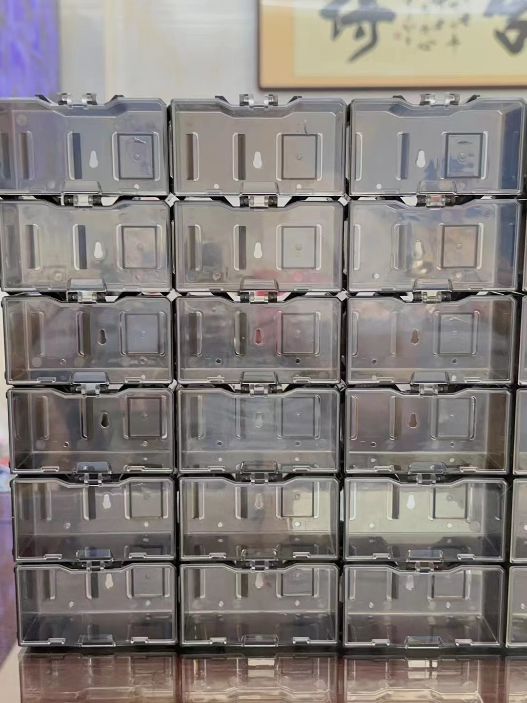 Alloy Fire Wheel Car Mold Model Storage Box Desktop Children's Alloy Car Card Transparent Display Box Rack