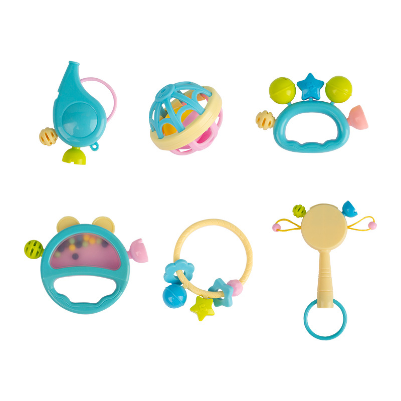 Hong Kong Bixiong Baby Puzzle Rattle Baby Toy Bite Boiled Rattle Soothing Toy Puzzle
