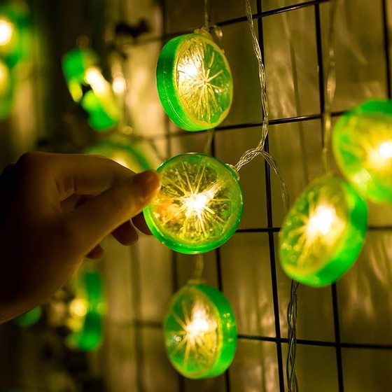 Cross Border New Led Lemon Light String Festival Decorative Light Summer Beach Camping Party Fruit Decorative Colorful Light