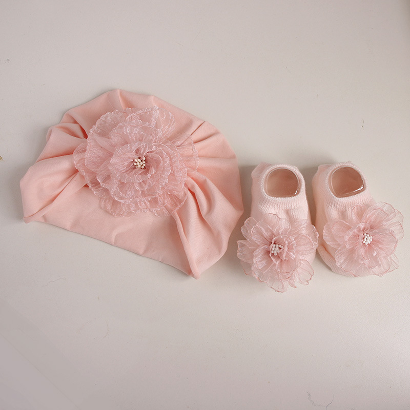 Baby Hat Spring and Autumn Thin Baby Lovable Fontanelle Hat Children's Flower Baby Girl's Newborn Fetal Hat Summer