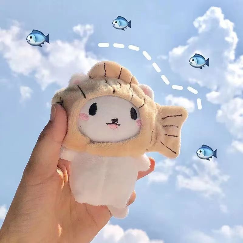 Internet Celebrity Explosions Snapper Burned Cat Pendant Keychain Plush Doll Women's Backpack Hanging Bag Accessories Doll