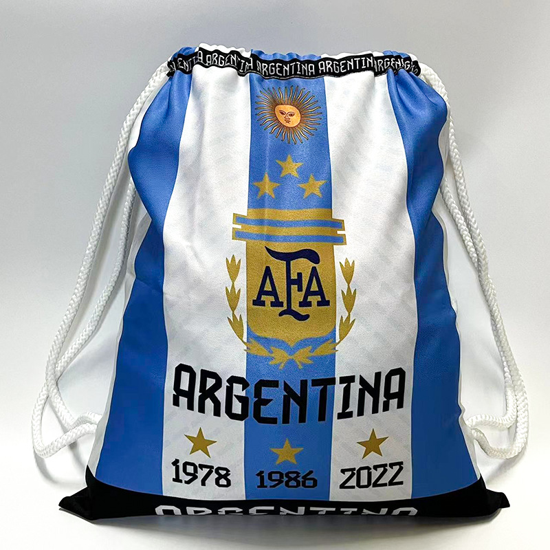 Football Training Sneakers Bag Storage Drawstring Corded Shoulder Bag AC Roba Barcelona Chelsea Argentina Messi Real Madrid