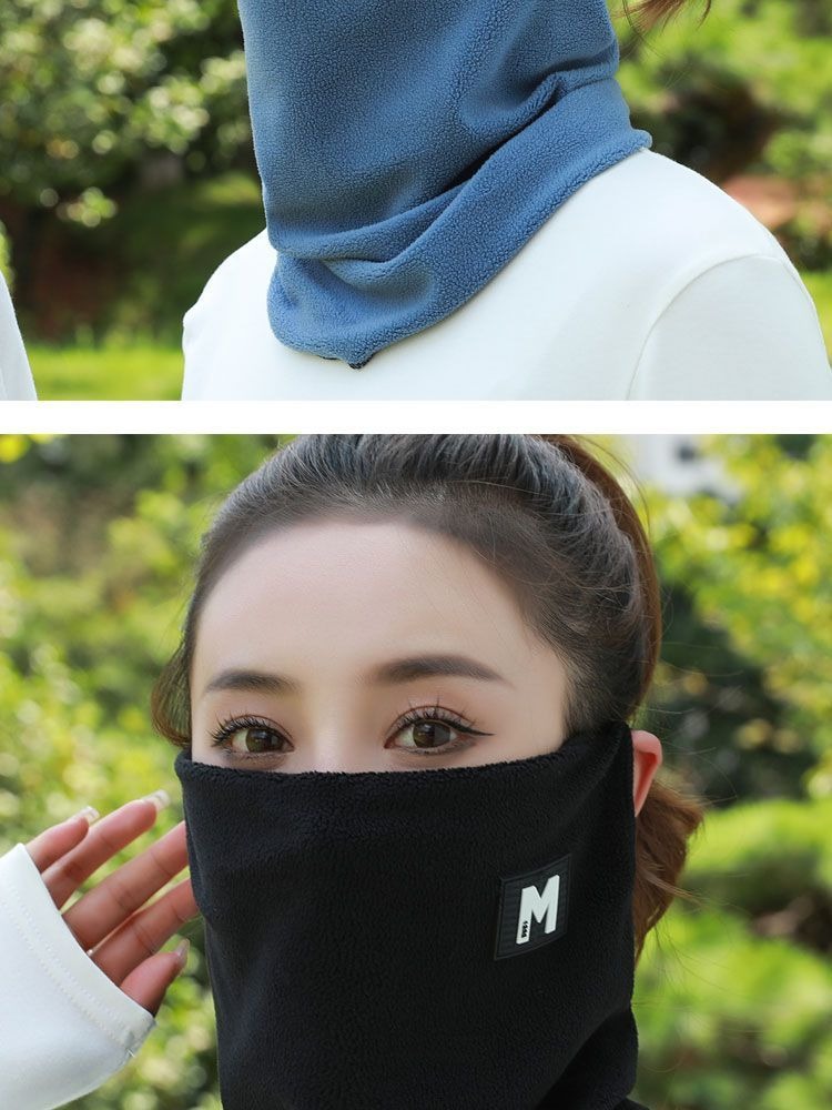 Autumn and Winter mask men and women thickened extra large riding neck neck protection windproof cold-proof Korean style cold-proof mask Scarf mask_voghion.com