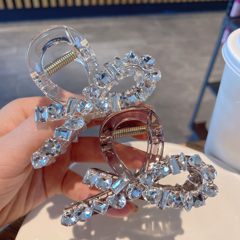 Fermaglio per capelli con impugnatura media a mezza cravatta con strass di alta qualità, testa posteriore incrociata, fermaglio per capelli con piastra di alta qualità, forcina per capelli_voghion.com