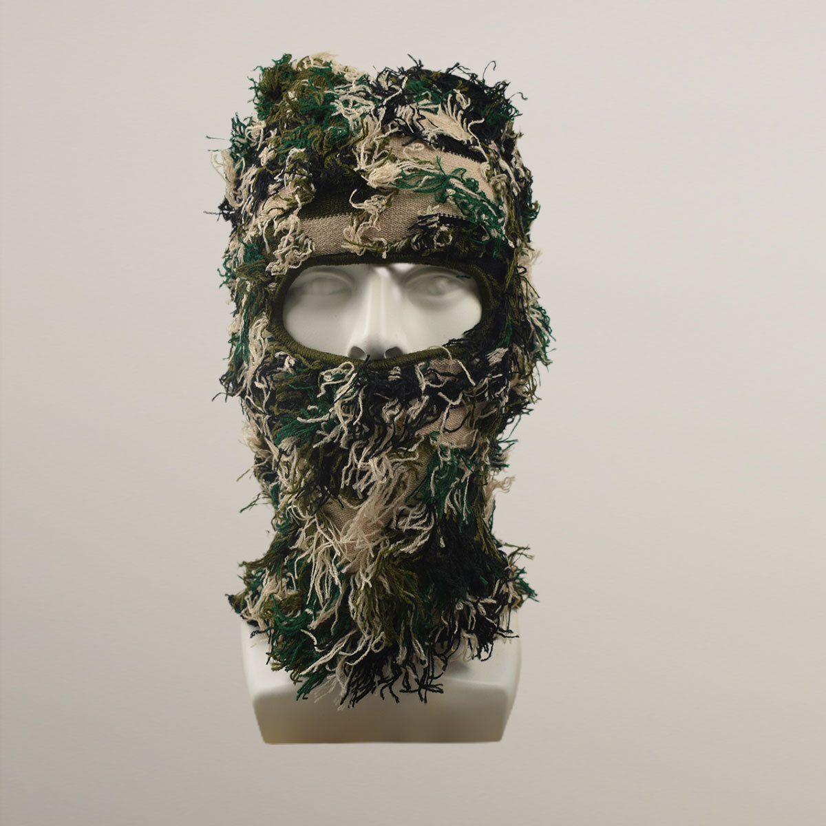 Cross-border Explosions Single Hole Knitted Riding Mask Acrylic Wool Balaclava Hat Outdoor Warm Full Face Headgear