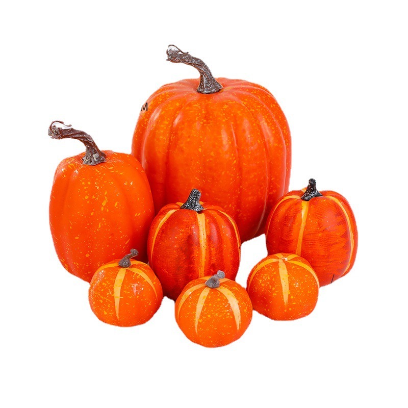 7pcsシミュレーションカボチャ道具装飾泡偽野菜豊作節ハロウィーンカボチャ模型|undefined