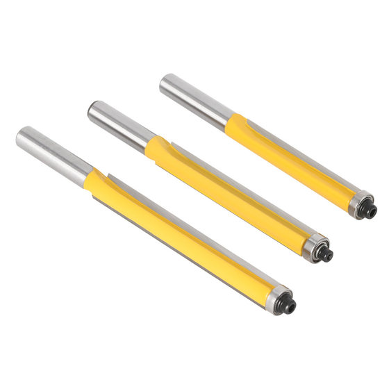 8-handle lengthened trimming knife with bearing straight knife trimming knife woodworking milling woodworking milling cutter imitation slotting knife