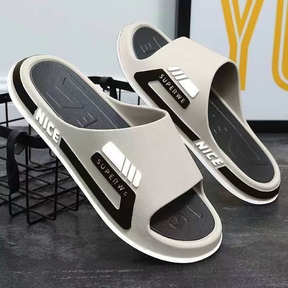 Slip Slippers Men's Summer High-grade Non-slip Thick Bottom Outer Wear Home Bathroom Couple's Fashionable Sandals and Slippers for Men
