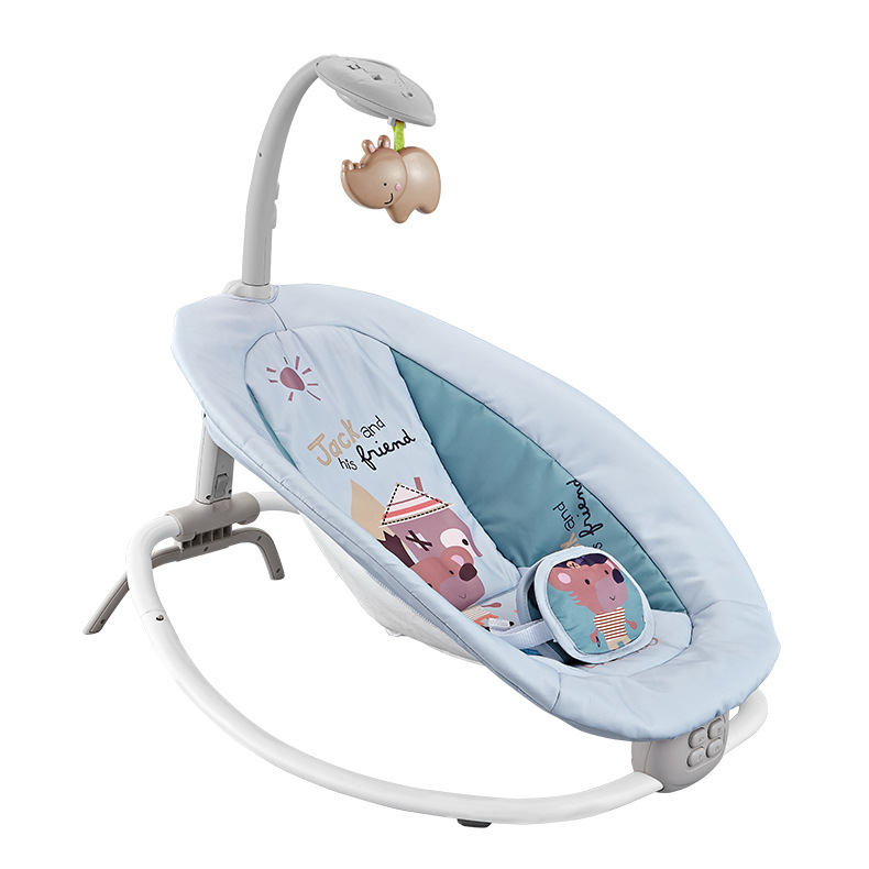 Infant's Multifunctional Folding Rocking Chair Baby's Music Vibration Chair Newborn Cradle Projection Adjustable Reclining Chair