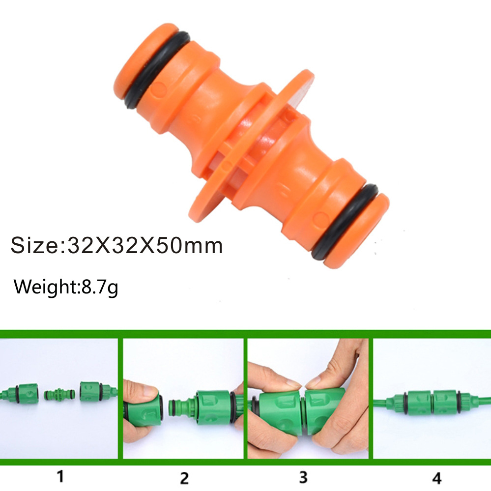 Plastic garden water pipe joint cross-border Amazon double-pass pacifier accessories garden watering extension repair tool