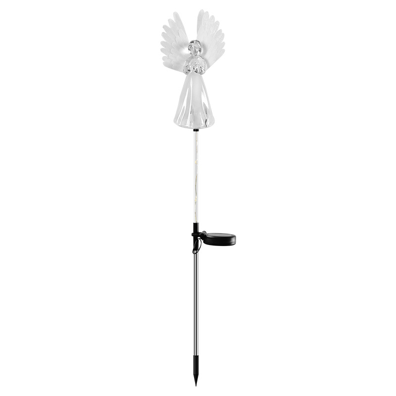 led New Solar angel light outdoor waterproof Villa courtyard decoration ground lamp simulation luminous angel light