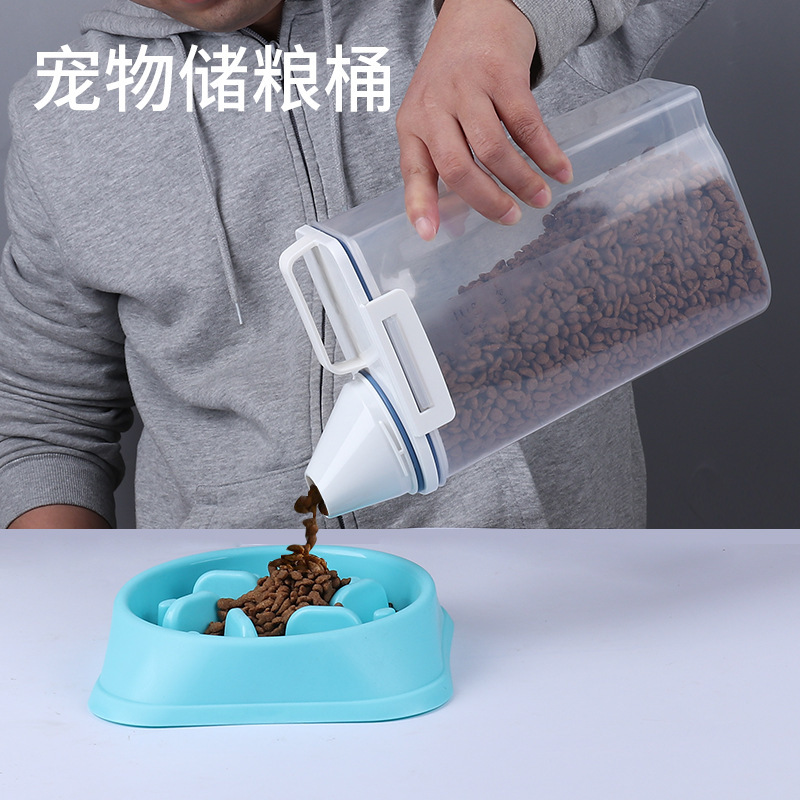 Питомец снабжает новую бочку для корма для собак Amazon Barrel Bucting Pets Barrel для отправки шкала чашки для собачьего корма оптом