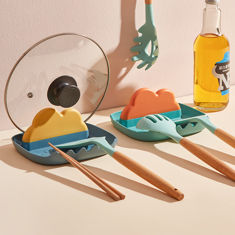 Stove Water Pot Lid Rack Kitchen Countertop Oil-proof Pot Lid Chopping Board Storage Rack Pot Shovel Soup Spoon Storage Rack