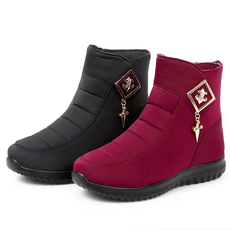 Winter new snow boots cross-border foreign trade manufacturers fleece-lined thickened mother shoes soft bottom comfortable middle-aged and elderly large cotton boots