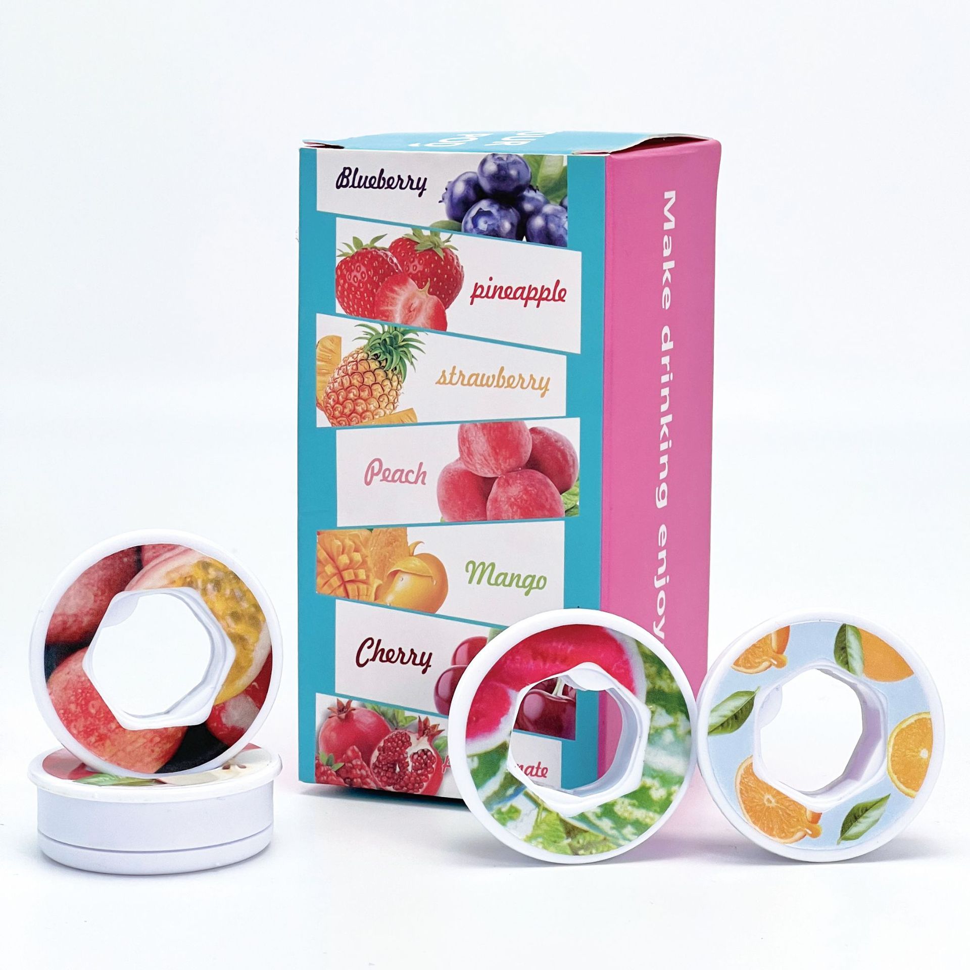 Cross-border hot-selling playful cup special fruit soda playful ring factory direct Amazon flavor ring