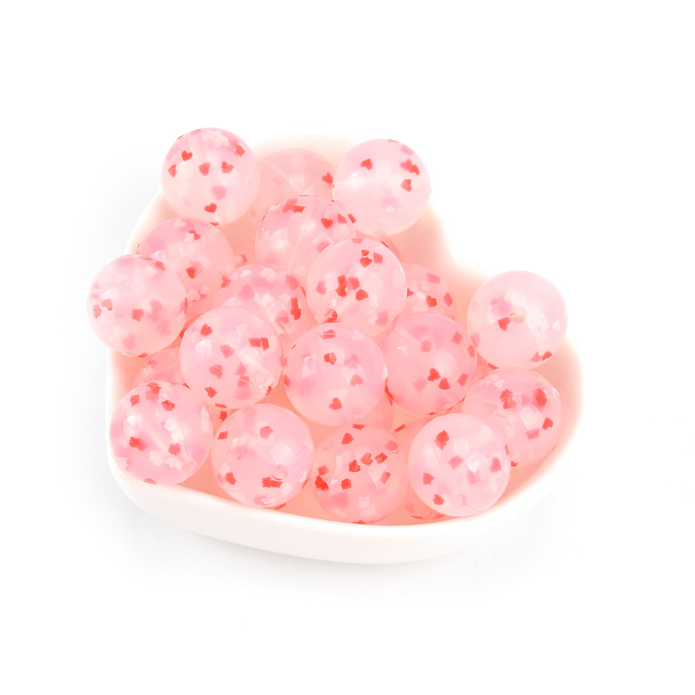 Round Transparent Love Silicone Beads 12/15/19mm Baby Molar Beads Soothing Necklace Bracelet Jewelry Accessories