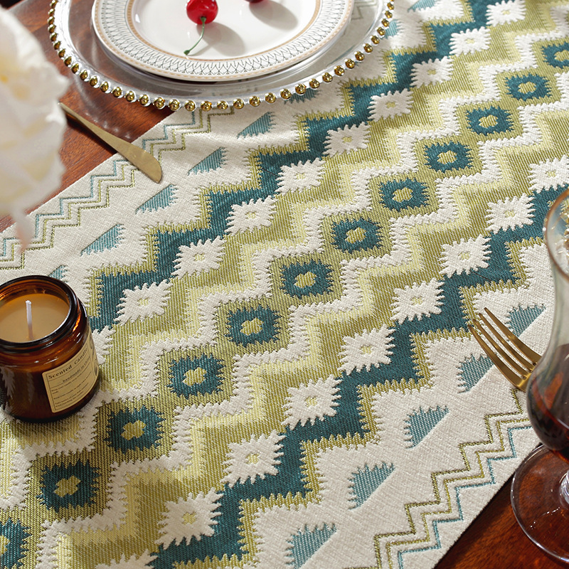 Light luxury table runner American high-end coffee table fabric TV cabinet dining table living room home decoration long tablecloth wholesale