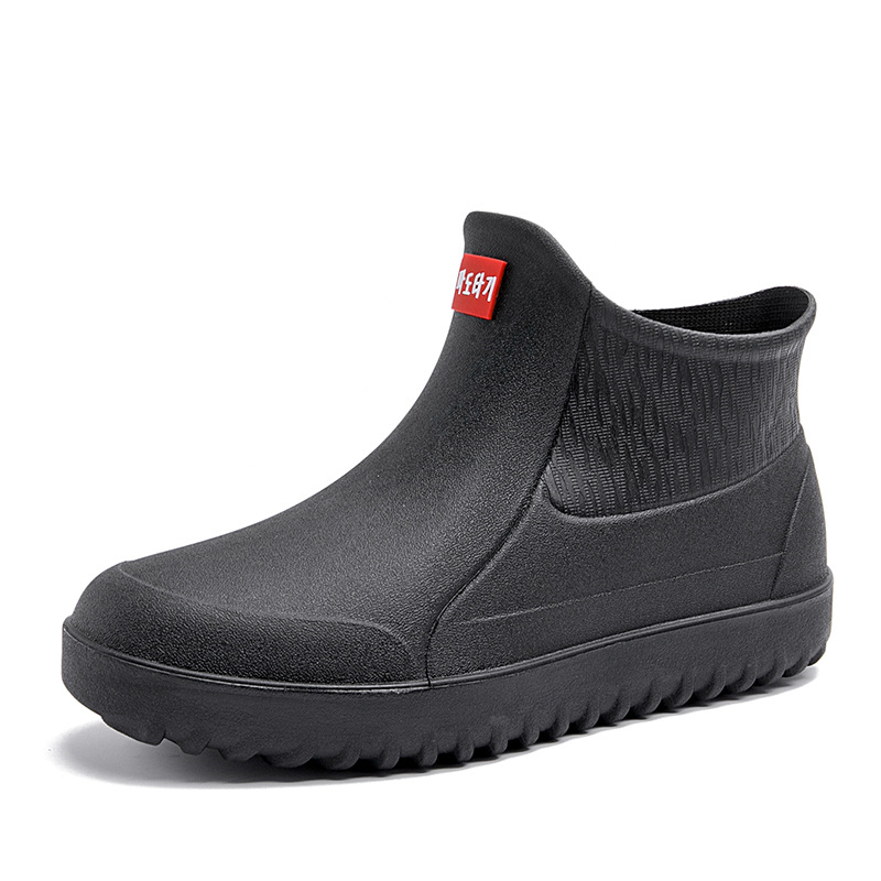 Cross-border low-top rain boots men's outdoor waterproof shoes non-slip German fashion kitchen work shoes fishing car wash rubber shoes