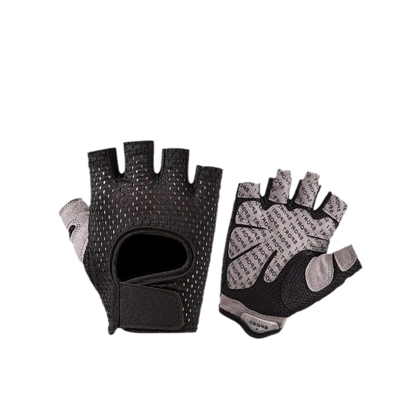 Fitness gloves half finger men and women breathable mesh gym sports yoga non-slip anti-cocoon riding sports gloves