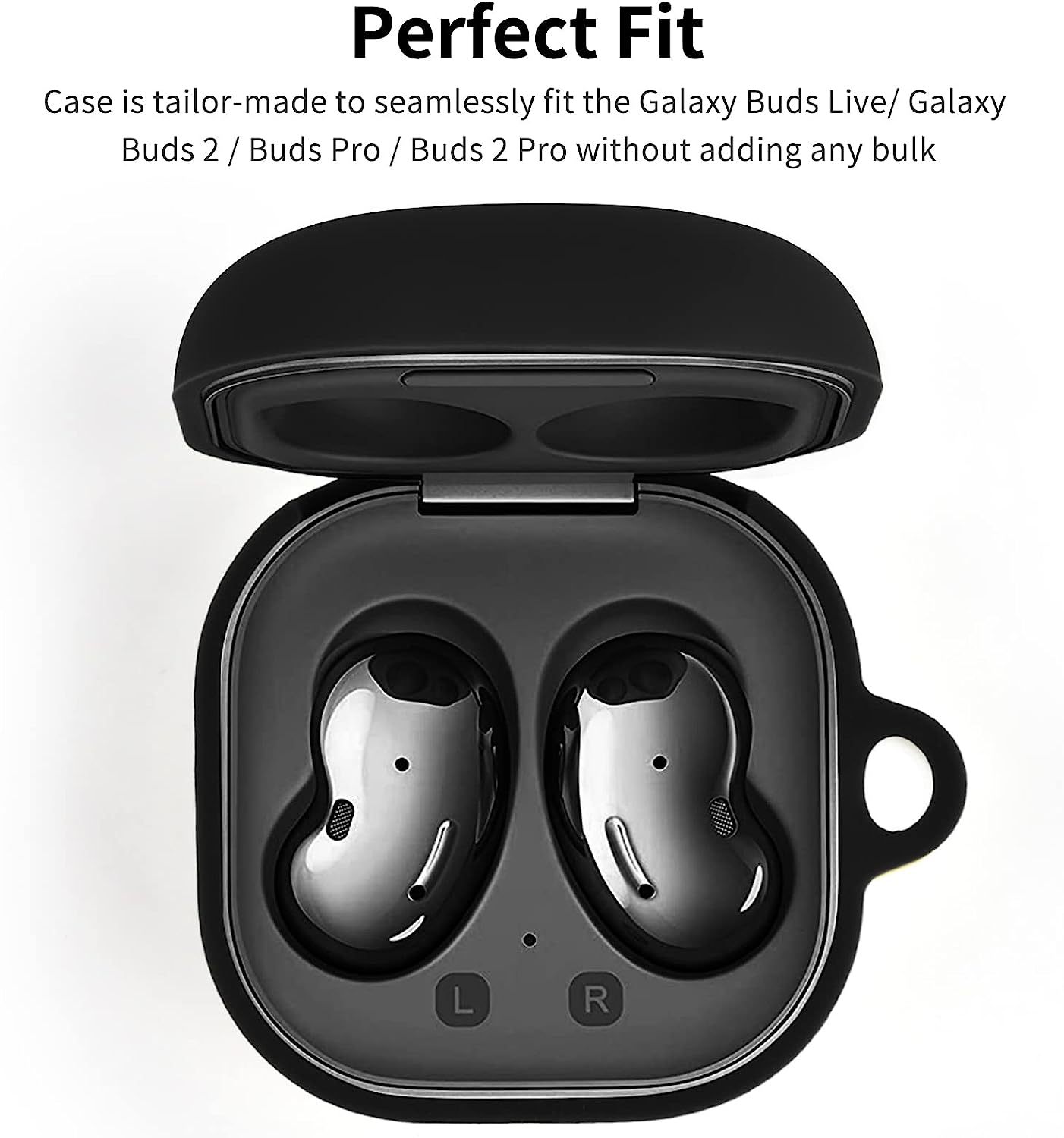 For Samsung Headset buds2pro Protective Case Bluetooth Headset Protective Case Solid Color Earphone Case Silicone Earphone Case
