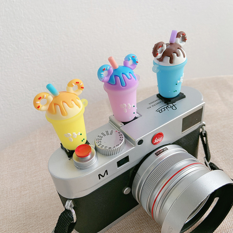 Milk Tea Camera Hot Boot Cover Hot Boot Protective Cover Cartoon for Lycra Canon Nikon SLR Sony Micro Single Universal
