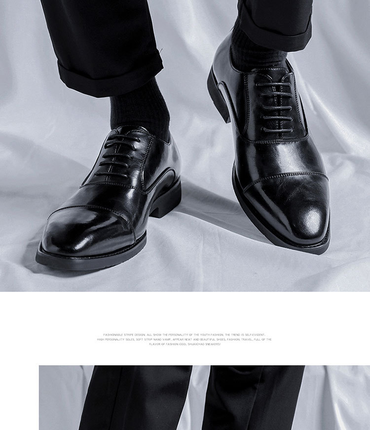 Scarpe da uomo in pelle a tre connettori, scarpe casual da lavoro, scarpe da uomo eleganti, scarpe da abito britanniche, scarpe da sposo da uomo, scarpe da sposa 8038-R_voghion.com