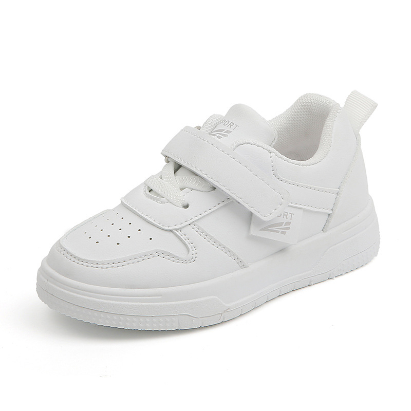 Children's white shoes 2024 Spring and Autumn new boys and girls sneaker breathable casual board shoes soft bottom baby shoes single