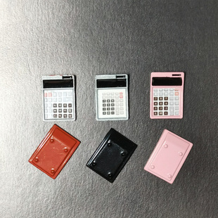Doll House accessories [simulation stationery red calculator model] pocket reduced version School supplies accessories