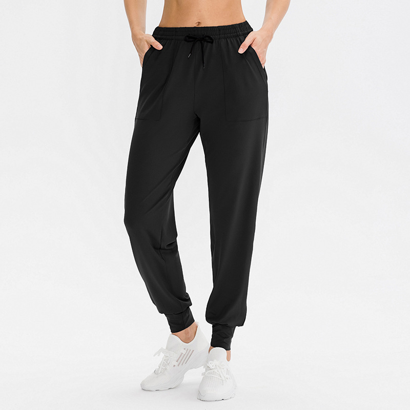 New loose yoga trousers women's elastic casual sports elastic ankle-tied pants quick-drying running fitness pants 12362