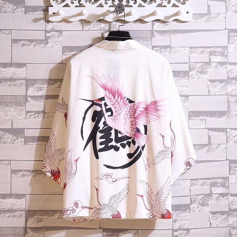 Guofeng Short-sleeved Men's Summer Loose Cardigan Clothes Guofeng Thin Jacket Retro Style Robe Couple's Shirt