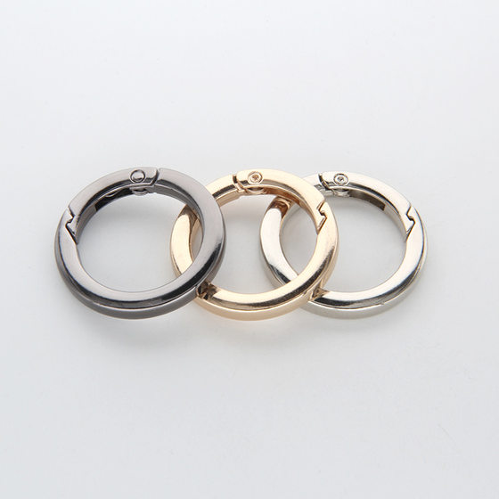 Bag Hanging Buckle Square Wire Spring Ring Keychain Accessories DIY Hardware Bag Hook Buckle Alloy Electroplated Open Ring