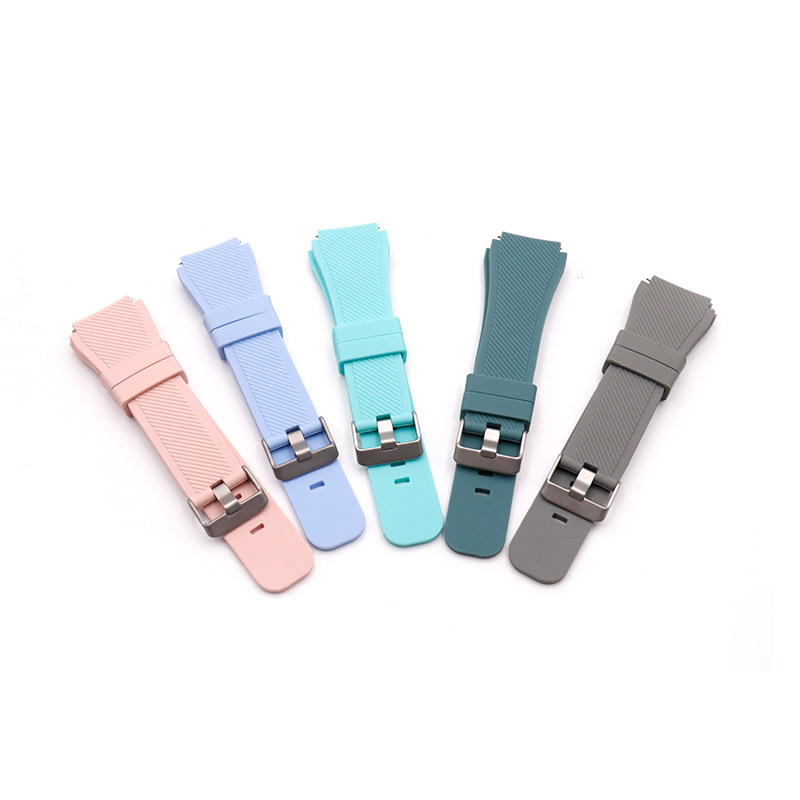 Smart watch strap for Samsung Huawei twill silicone color pin buckle watch strap