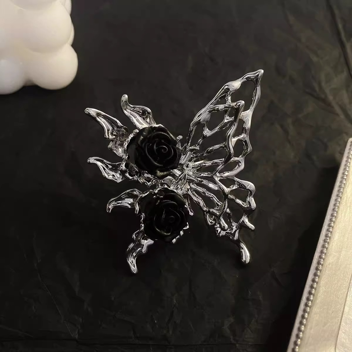 Black Rose butterfly ring female European and American style cross-border fashion personality foreign trade cross-border accessories heavy industry design bracelet