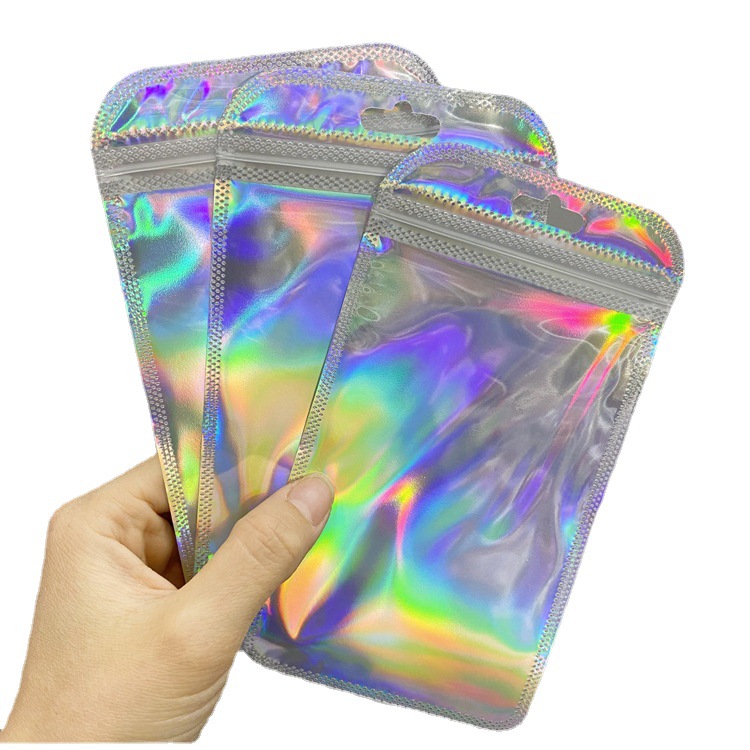 New 9*17 Plastic Self-sealing Pocket Translucent Collarbone Bag White Pearlescent Yin and Yang Bag Beauty Jewelry Packaging Bag