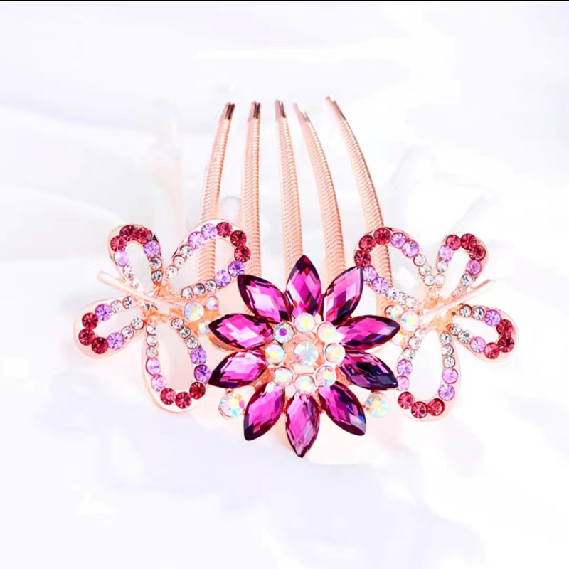 Hair Comber National style comb female hairpin antique hair clip alloy hair pin five-tooth hair clip wholesale