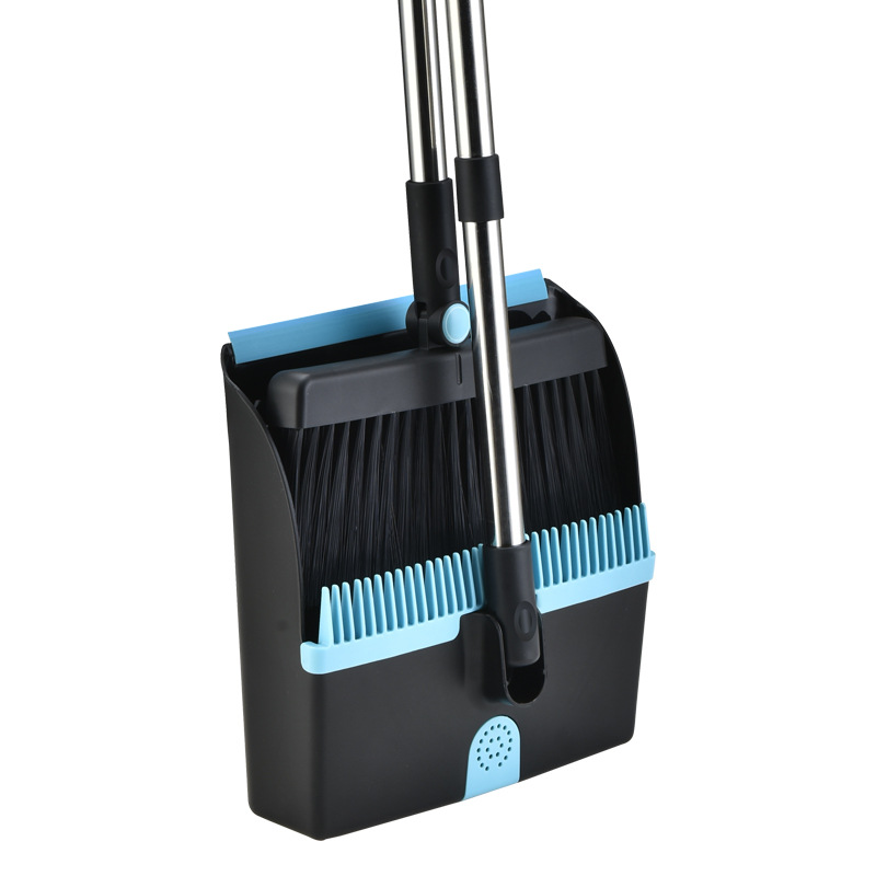 Broom Dustpan Set Household Cleaning Cover Sweep Thick Rod Vertical Rotating Broom Factory Wholesale Cross-border Exclusive
