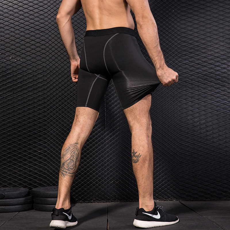 Sports tight shorts men's basketball running five leggings fitness training elastic support breathable shorts wholesale