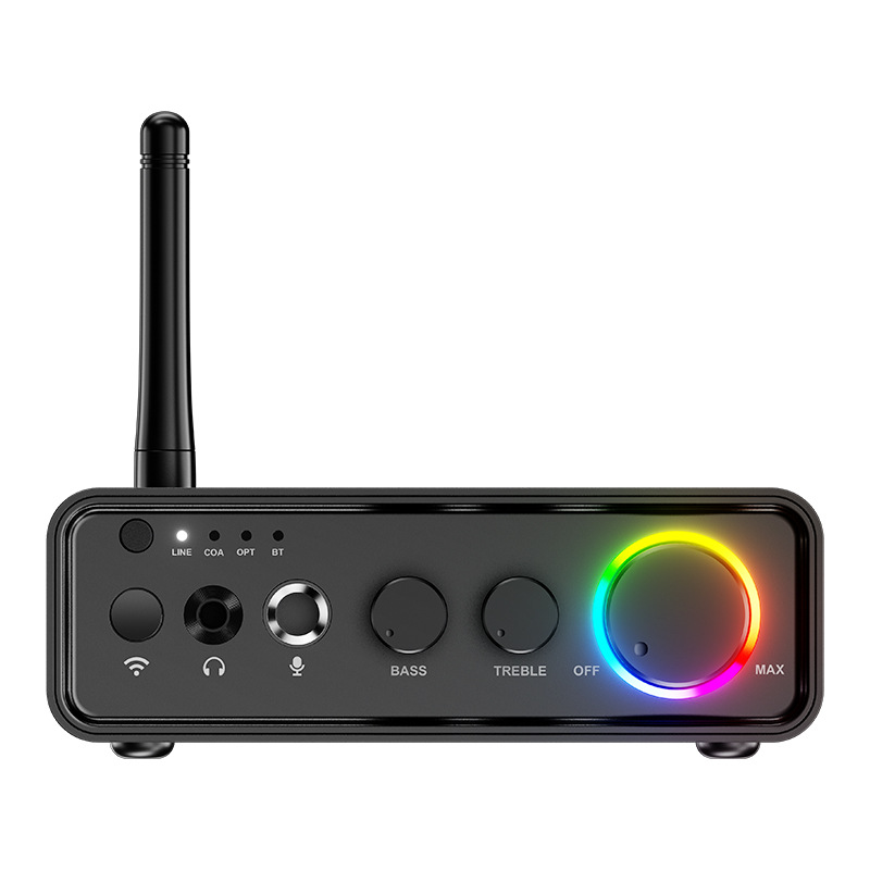 Home Mini Digital Power Amplifier Speaker Power Amplifier 200W Fever Class Bluetooth Power Amplifier 5.3 Dual Channel