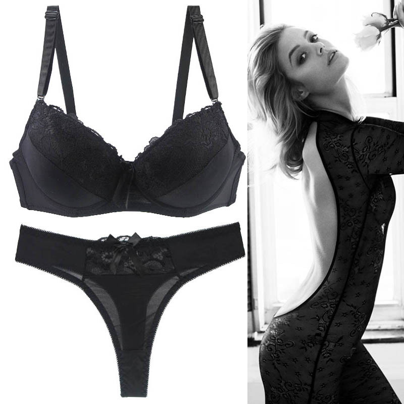 Lace sexy large size bra set foreign trade explosions with steel ring gathered adjustment bra underwear wholesale