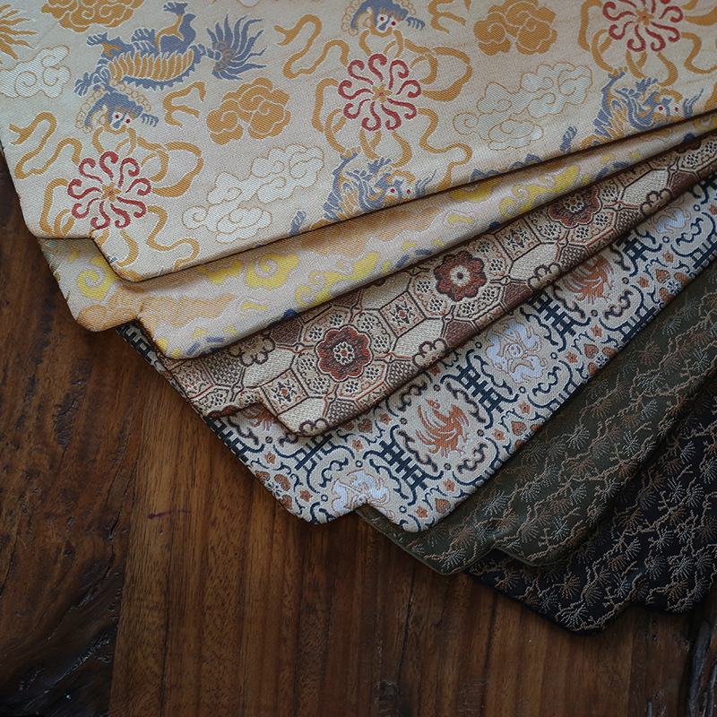 New Chinese Style Brocade Dry Tea Mat and Style Zen Table Runner Cotton and Linen Printing Pastoral Dining Table Fabric Tea Cup Mat