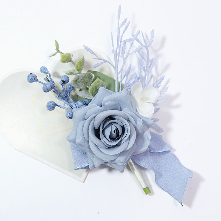 Art Accord 460 Wedding Flower Simulation Flower Business Celebration Opening Guest Corsage Hand Flower Blue Series
